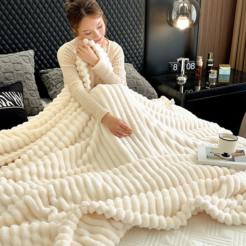 冬季加厚毛毯办公室午睡盖腿小毯子法兰绒珊瑚绒单人儿童午休被子