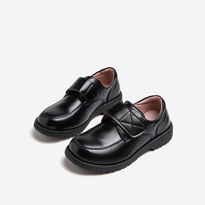 男童皮鞋软底黑色真皮男孩英伦风黑西装礼服演出鞋小学生鞋子儿童