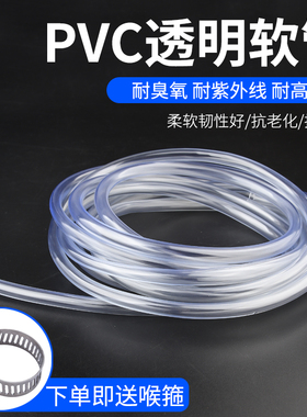 pvc透明软管家用防爆软水管浇花洗车水管管子4分6分高压塑料管