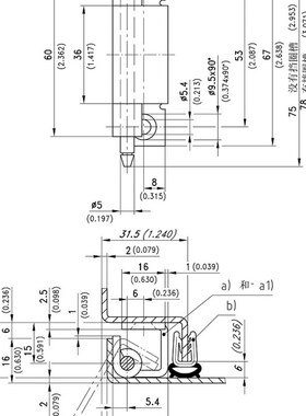 216-9116 不锈钢 隐藏式铰链 Pr03 120度 戴乐克规格