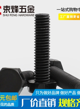 M3M4M5M6M8M10M12 黑色尼龙外六角螺丝塑料外六角头螺栓*80/100