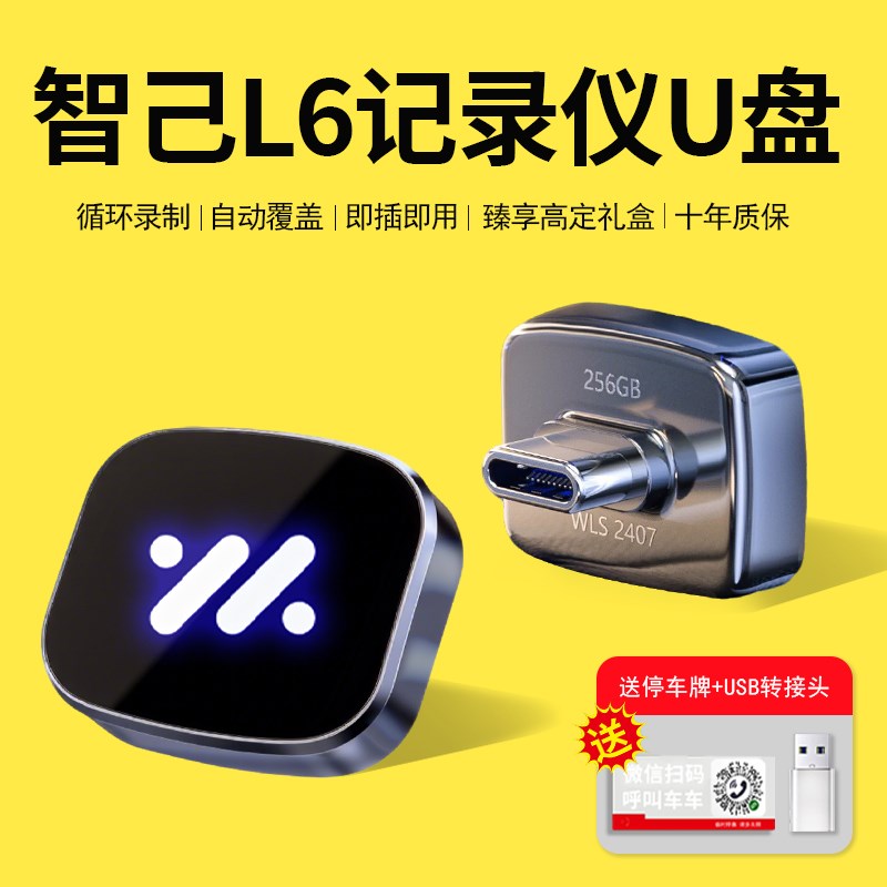 适用25款智己L6专用行车记录仪U盘哨兵模式USB随身碟汽车用品车载