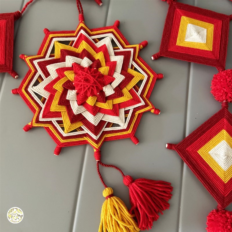 望舒春节版丨绕线曼达拉成品 过年装饰背景墙面入户门挂场景布置