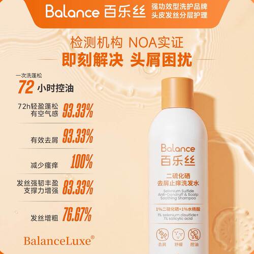 百乐丝1%二硫化硒去屑留香洗发水