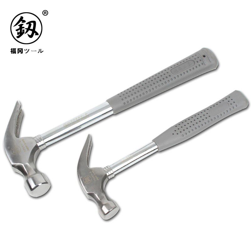 日本福冈羊角锤榔头一体连体锤家用小铁锤钉锤木工工具高碳钢锤子