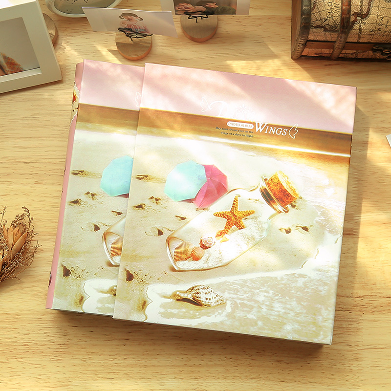 相册影集4D大6寸200张相册本纪念册插页式家大容量庭插页式过塑