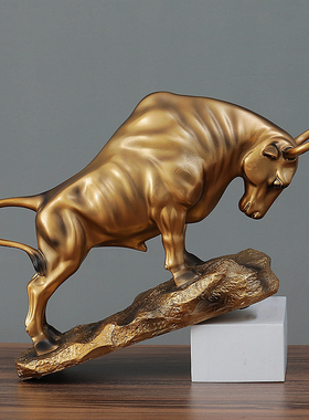 招财牛摆件创意家居办公室电视柜酒柜客厅玄关轻奢装饰品摆设礼物