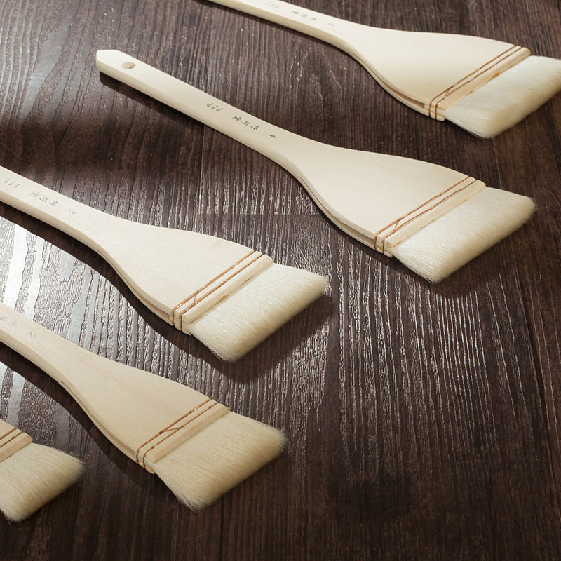 竹羽堂 777 原木羊毛板刷 排刷 裱纸刷 底纹刷 铺色刷 毛量增厚