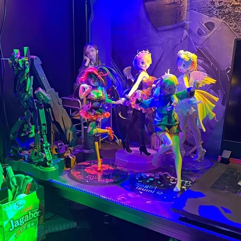usb彩色小射灯酒柜手办机箱模型签名珠宝5V自粘免开孔 明装聚光灯