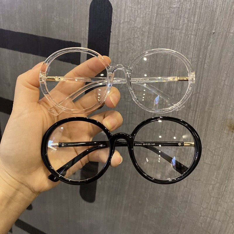 大圆豹纹色可爱眼镜框女近视可配度数素颜显白大框大脸平光眼睛架