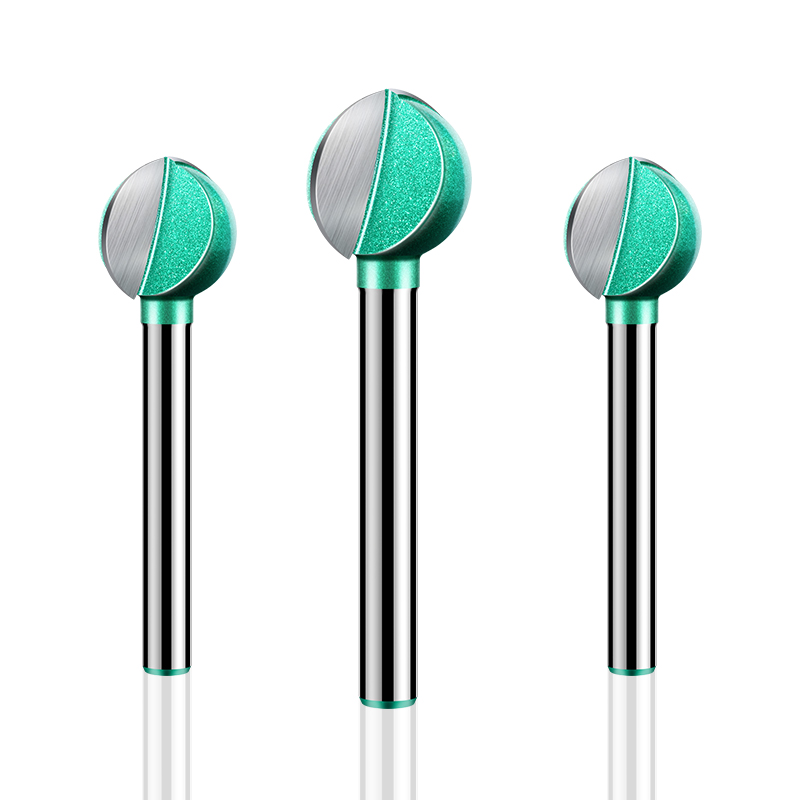 球刀电动丸球刀木工铣刀圆球刀雕刻刀根雕核雕S刀直柄打磨6加长