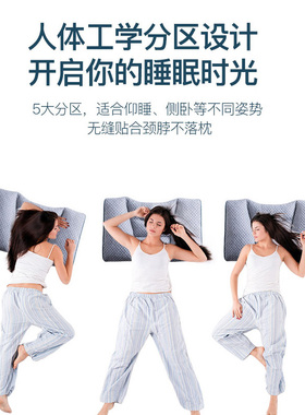 护颈椎SaPA按摩枕头助睡眠枕芯单人一对家用睡觉专用夏季软管抗菌