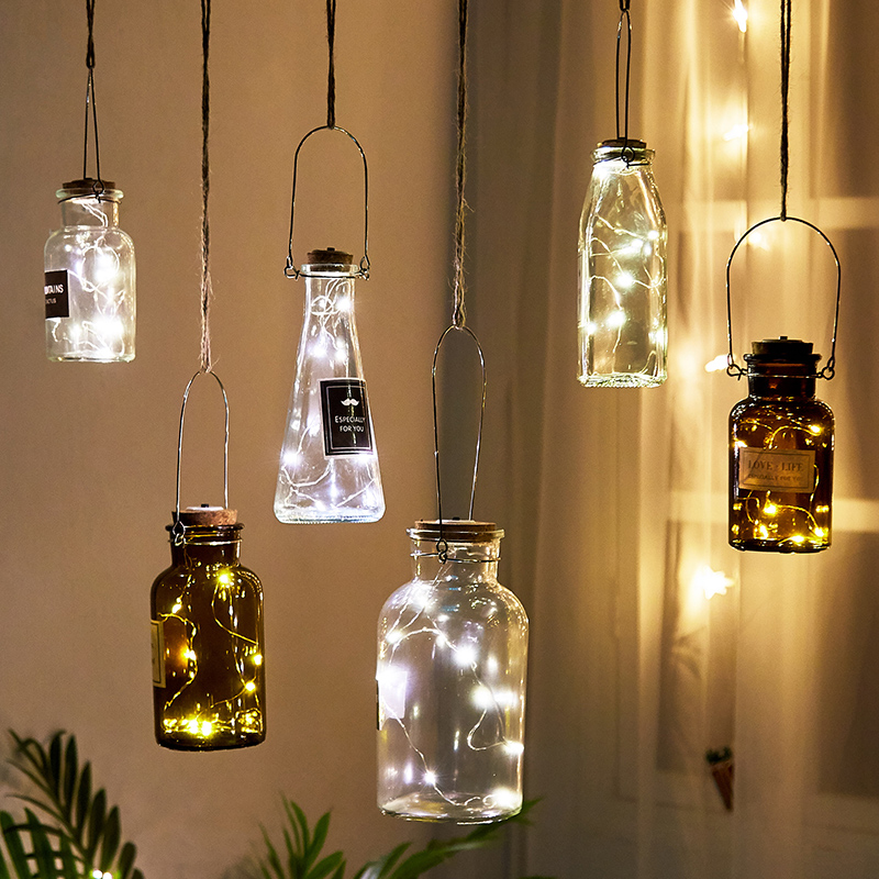 创意许愿瓶玻璃瓶夜光is风个F性软木塞玻璃瓶漂流瓶小号