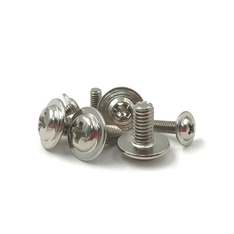 门禁机箱电源螺丝 十字圆头带垫螺丝 盘头带介螺钉 电脑螺丝