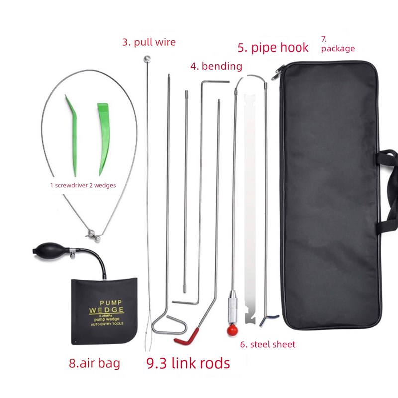 车门内气囊牵引器推挽干楔杆拉线延伸钩套中性维修工具