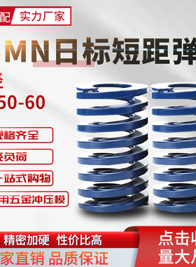 日标短距蓝色弹簧SSWL模具配件螺旋压缩蓝色扁线回位弹簧40-50-60