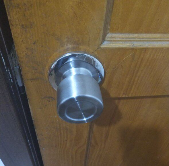 老式锁机械磁卡锁家用房门锁球形锁室内老式插卡宾馆门锁公寓旅馆