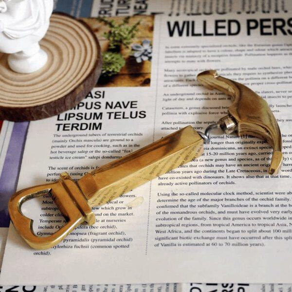 印度进口黄铜个性船锚创意啤酒开瓶器开酒器红酒起子金属启瓶器