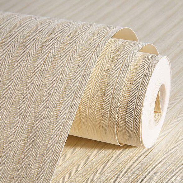 现代简约北欧客厅素色蚕丝加厚无纺布墙纸卧室酒店商铺细条纹壁纸