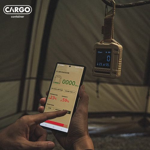 韩国CARGO CONTAINER一氧化碳报警器露营户外露营温湿度计检测仪