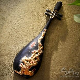 新中式仿古树脂工艺茶庄无框画壁画墙饰壁饰东风破琵琶挂件大小款