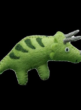 手工制作尼泊尔羊毛毡创意可爱卡通恐龙公仔摆件家居装饰儿童礼物