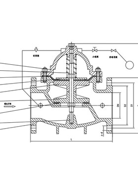 100X遥控浮球阀球磨铸铁s水箱水利水位自动控制阀补水阀D50100150