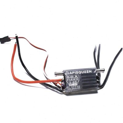 APISQUEEN 2-6S 50A 无刷电机 迷你电调带5V/12V BEC用于虾船船模