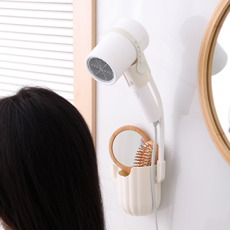 懒人吹风机支架免打孔可调节风筒解放双手电N吹风卫生间置物架壁
