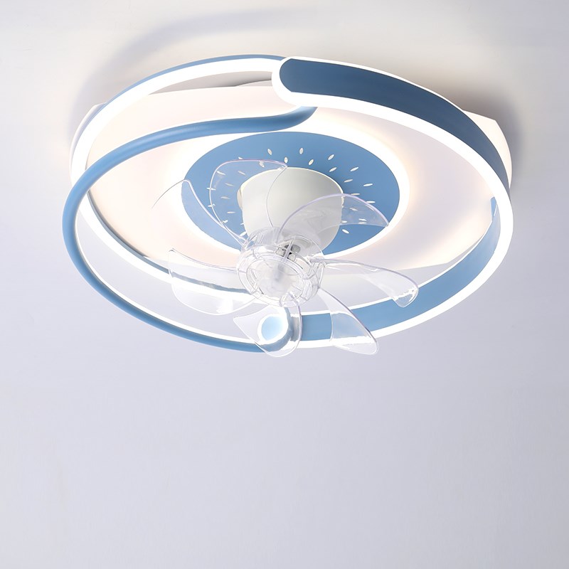 卧室风扇灯摇头吸k顶房间餐厅高级感超薄智能静音大风力中山吊扇