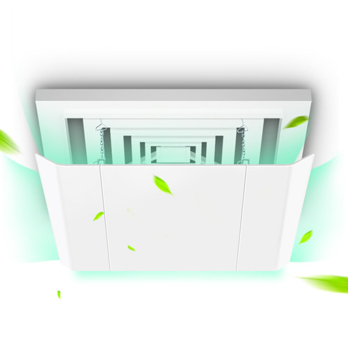 正方形中央空调出风口挡风板办公室吸顶风管机P塑料导遮风罩防直