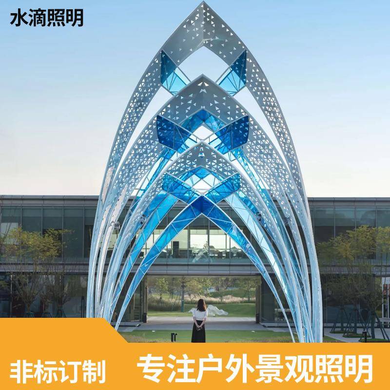 景观拱门廊架户外景观灯厂家文旅发光桥梁建筑物景观灯设计大型场