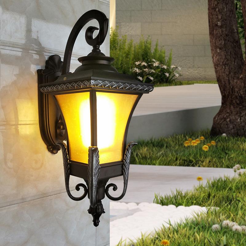 户外壁灯简约现代新中式防水外墙庭院灯美式创意过道室外阳台壁灯