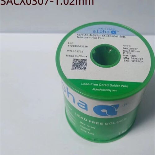 供应ALPHA阿尔法SACX0307合金无铅含银焊锡线 环保焊丝线径1.02MM