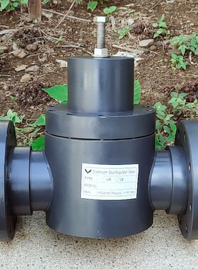 背压阀DN15-125法兰式UPVC塑料安全单向泄压阀虹吸灰色调压PN16