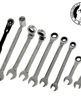 高档铬钒钢带角度双向棘轮扳手 探洞攀岩带棘轮开关开线工具现货