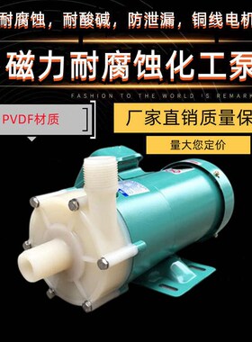 氟塑料PVDF磁力泵耐酸碱化学腐蚀电镀泵MP-100RM30RM铁氟龙耐高温