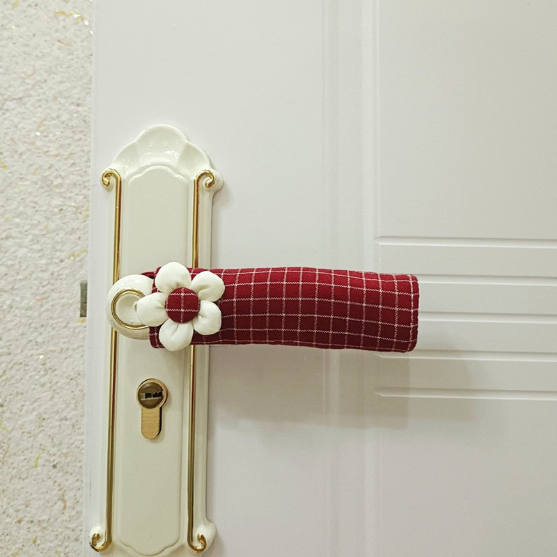 门把手保护套保暖防撞垫纯棉门把手套冬防静电门把套入户门把手套