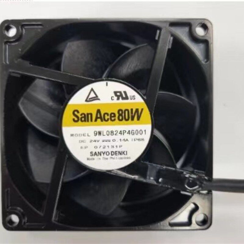 9WL0824P4G001三洋原装24V 8cm四线温控8025滚珠轴承散热风扇风机