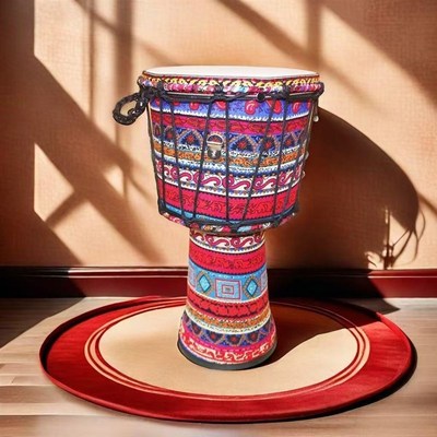 非洲鼓成人旅行非洲鼓长天一色带绳轻便手鼓儿童幼儿园乐器手拍鼓