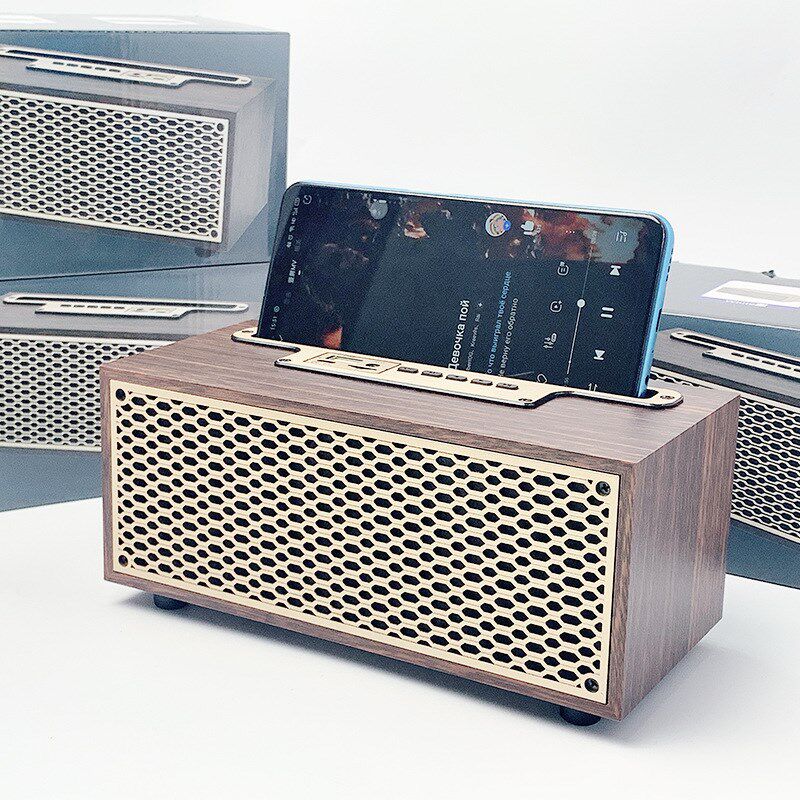 XM5创意蓝牙音箱迷你插卡无线低音炮复古台式大音量小音响收音机