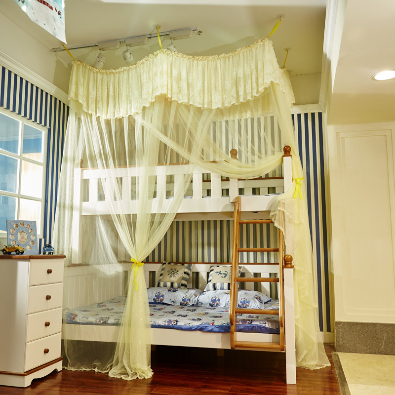 免支架吸顶粘钩式吊顶蚊帐 书柜床上下床高低床子母床儿童床蚊帐