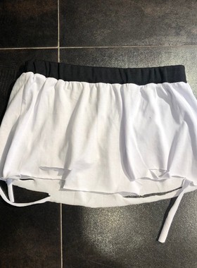 白色配饰系腰假两件腰部装饰分层破洞刀割下摆裤裙高街嘻哈裙摆男