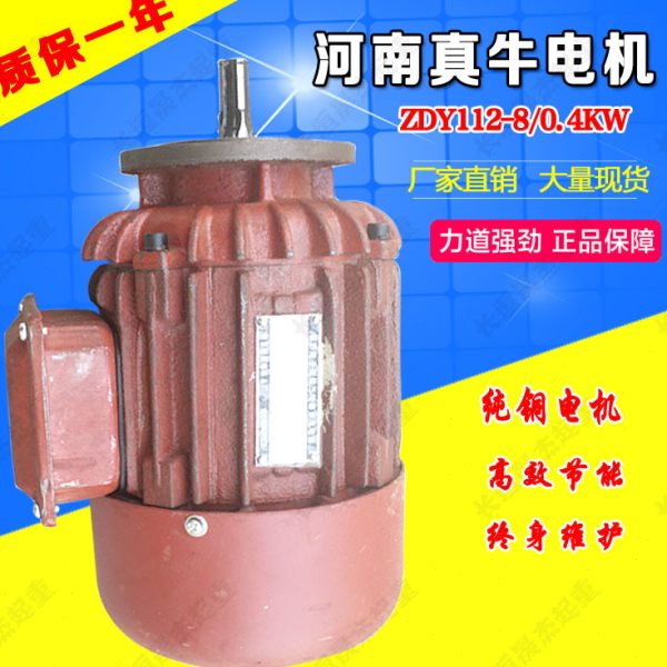 正品真牛电机ZDY112-8/0.4KW起重运行行车电机 电动葫芦跑车电机