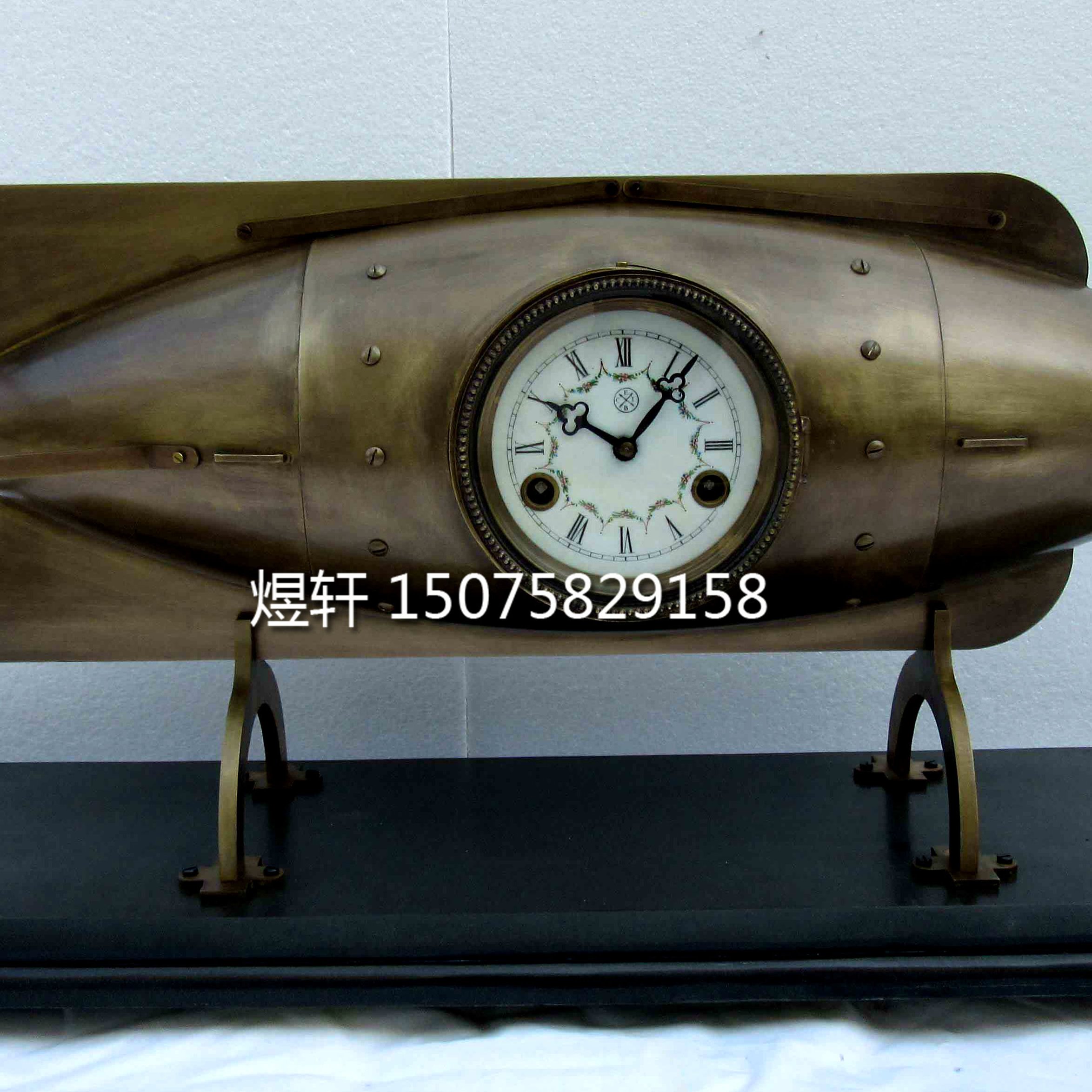 钟表全铜机械舰艇老式仿古做旧上弦座钟趣味座钟古典家居创意摆钟