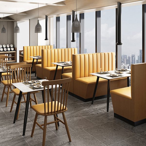 商用简约西餐厅咖啡厅靠墙卡座沙发韩式料理店火锅烤肉店桌椅组合