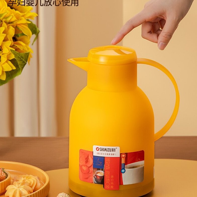 SHIMIZU清水保温壶时尚保温瓶创意热水瓶玻璃内胆暖瓶家用咖啡壶
