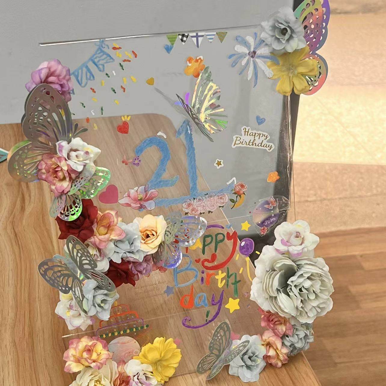 diy摆件手工包亚克力蝴蝶相框立牌送男女生闺蜜朋友生日惊喜礼物,节庆用品/礼品,相框,淘宝优惠券,粉丝福利购,淘宝优惠卷