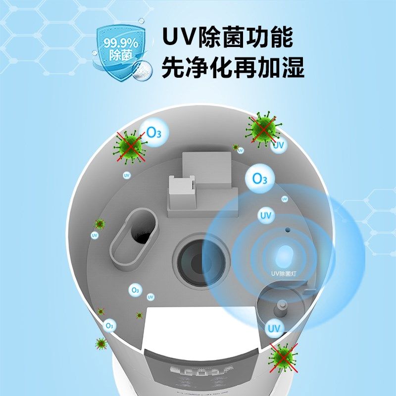 浩奇加湿器家用静音卧室孕妇婴儿大雾量大容量型喷雾除菌净化空气
