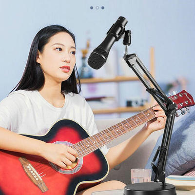 悬臂话筒支架桌面台式可调节麦克风支架加重底座唱歌会议直播支架